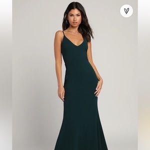 Infinite Glory Forest Green Maxi Dress Size L
